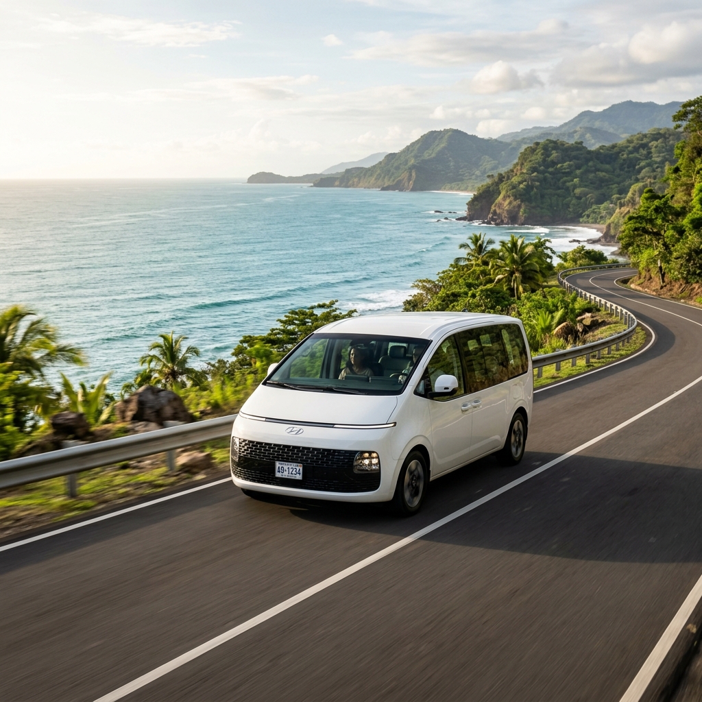 Private transfer on Costa Rican highway
